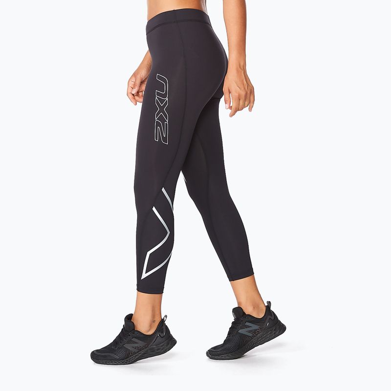 Legginsy treningowe damskie 2XU Core Compression 7/8 black/silver 4