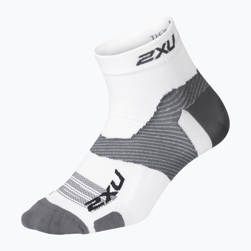 Skarpety 2XU Vectr Ultralight 1/4 Crew white/grey