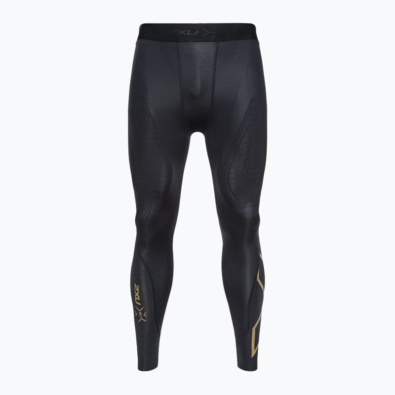 Legginsy treningowe męskie 2XU Force Compression black/gold