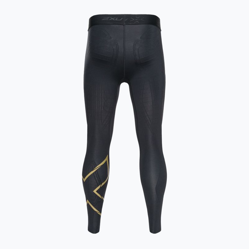 Legginsy treningowe męskie 2XU Force Compression black/gold 2