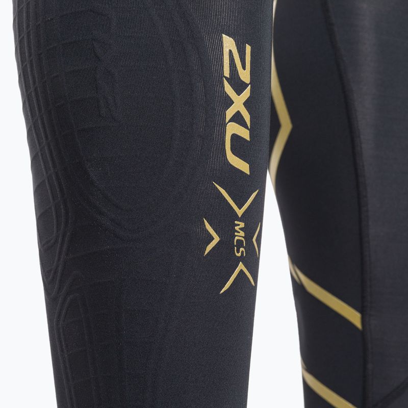 Legginsy treningowe męskie 2XU Force Compression black/gold 3