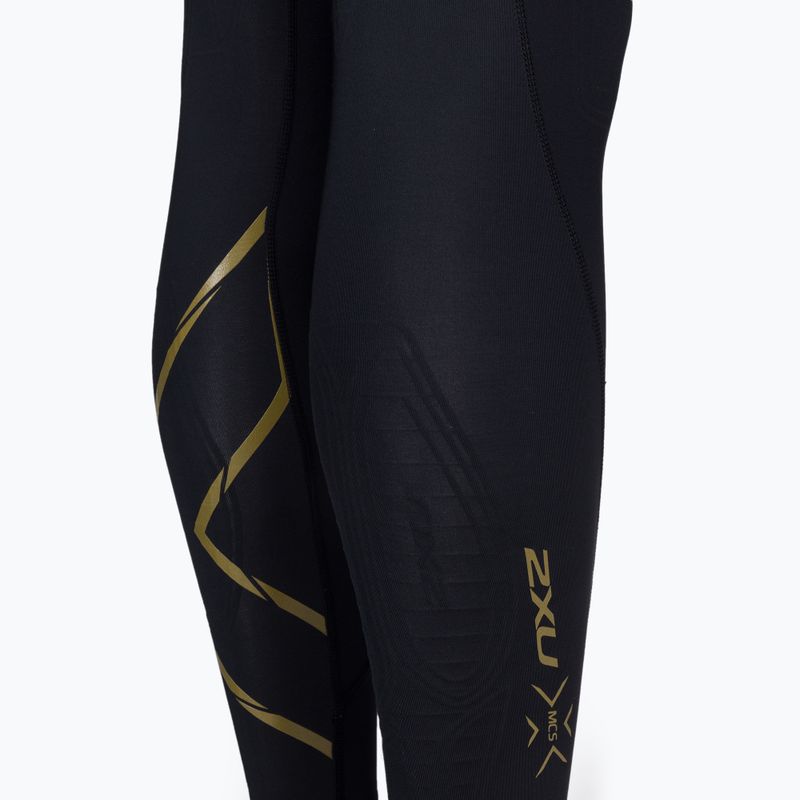 Legginsy treningowe damskie 2XU Force Mid-Rise Compression black/gold 9