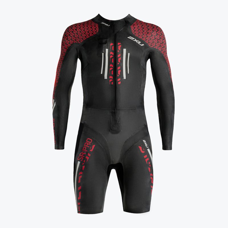 Pianka triathlonowa męska 2XU Swimrun PRO 8 mm black/flame scarlet 2