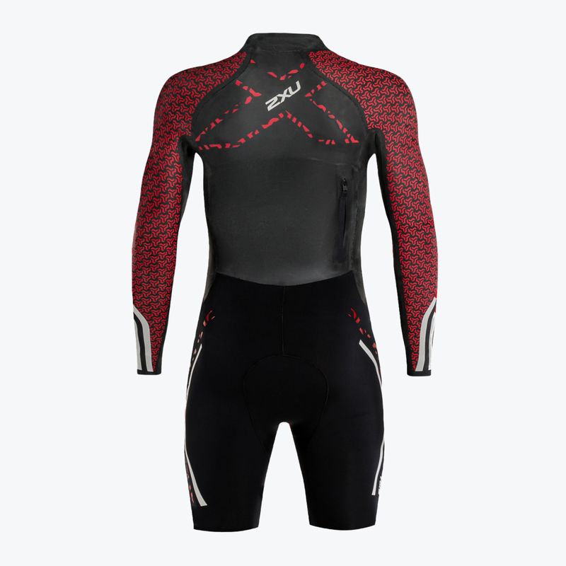 Pianka triathlonowa męska 2XU Swimrun PRO 8 mm black/flame scarlet 3