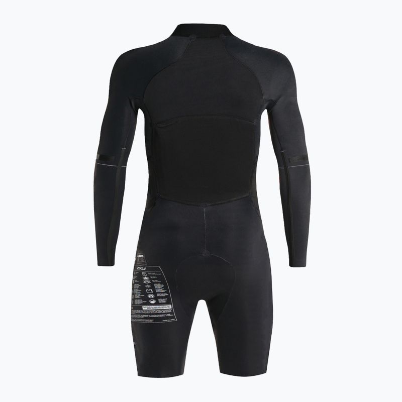 Pianka triathlonowa męska 2XU Swimrun PRO 8 mm black/flame scarlet 5