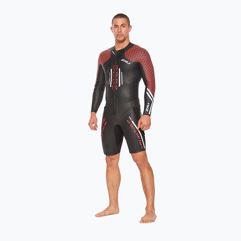 Pianka triathlonowa męska 2XU Swimrun PRO 8 mm black/flame scarlet 9