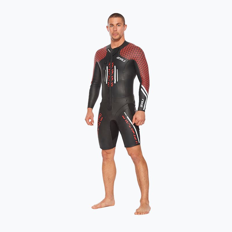 Pianka triathlonowa męska 2XU Swimrun PRO black/flame scarlet 9