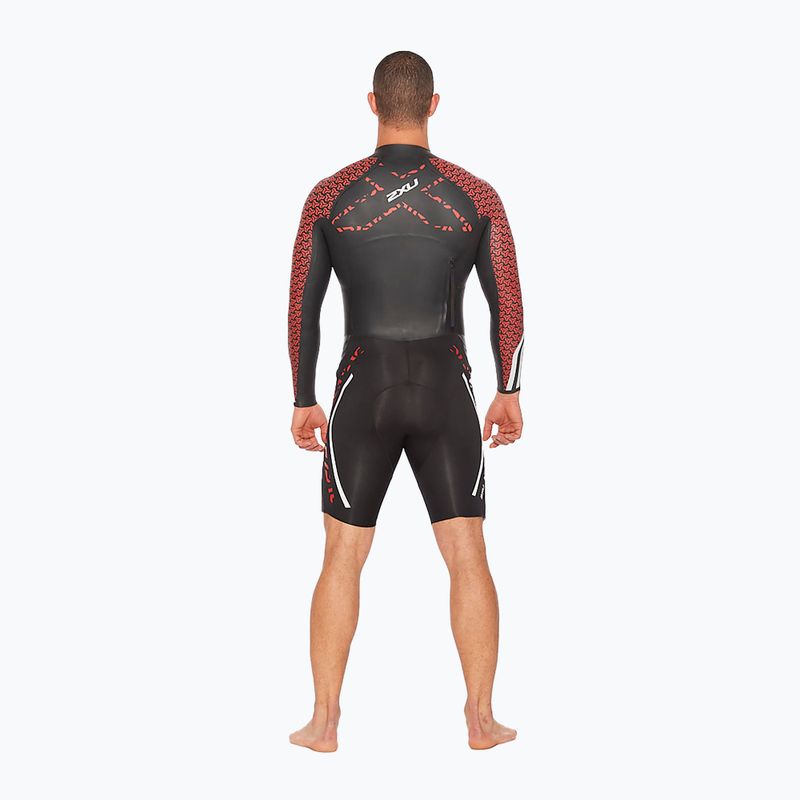 Pianka triathlonowa męska 2XU Swimrun PRO 8 mm black/flame scarlet 10