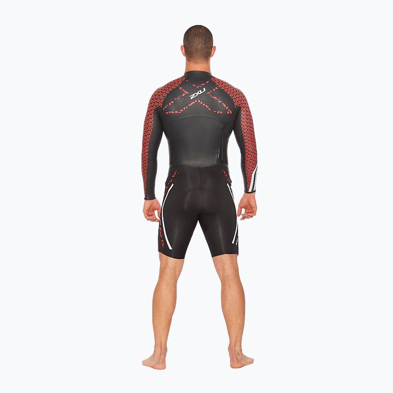 Pianka triathlonowa męska 2XU Swimrun PRO black/flame scarlet 10