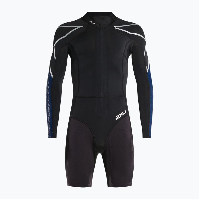 Pianka triathlonowa męska 2XU Swimrun 1 3 mm black/blue surf print 2