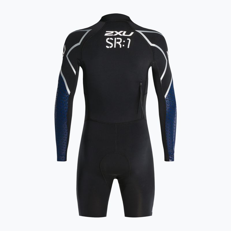Pianka triathlonowa męska 2XU Swimrun 1 3 mm black/blue surf print 3