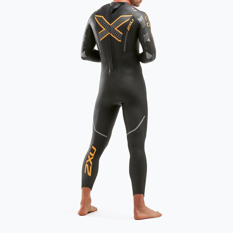 Pianka triathlonowa męska 2XU Propel:2 5 mm black/orange fizz 8
