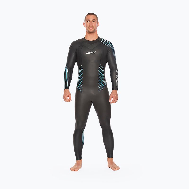 Pianka triathlonowa męska 2XU Propel:1 5 mm black/blue ombre 6