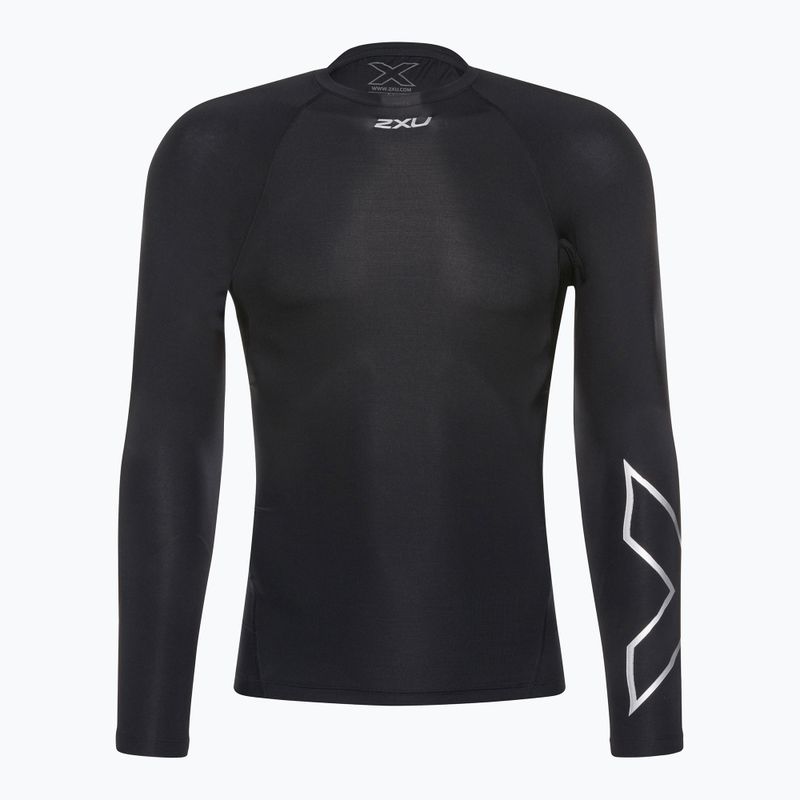 Longsleeve treningowy męski 2XU Core Compression black/silver 4
