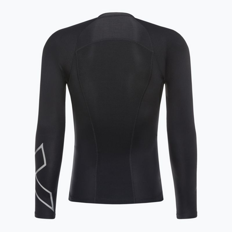 Longsleeve treningowy męski 2XU Core Compression black/silver 5