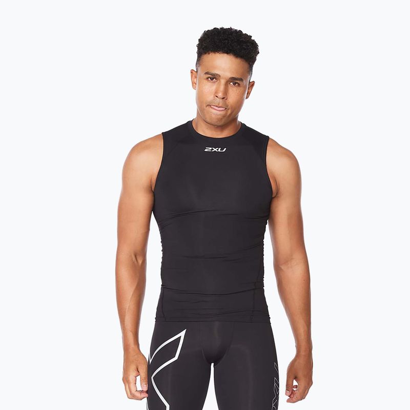Koszulka treningowa męska 2XU Core Compression Sleeveless black/silver