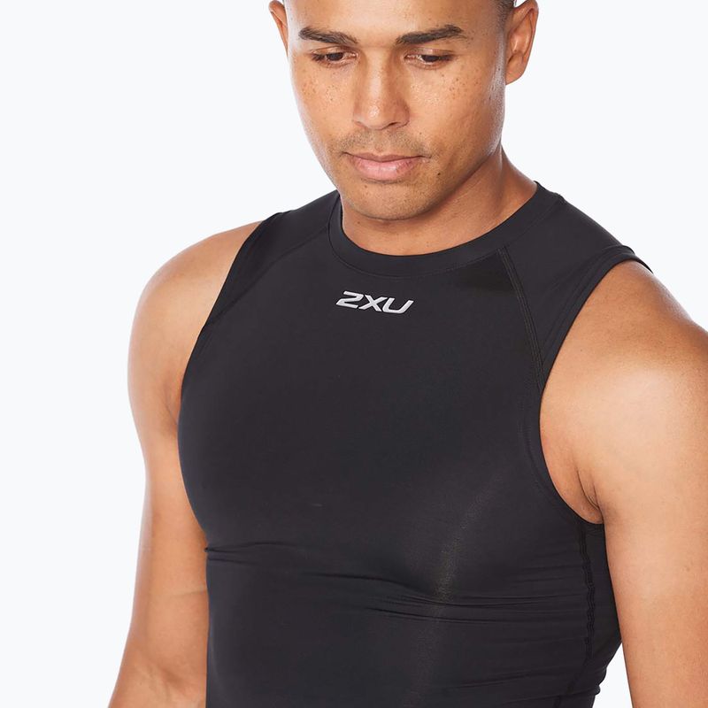 Koszulka treningowa męska 2XU Core Compression Sleeveless black/silver 3