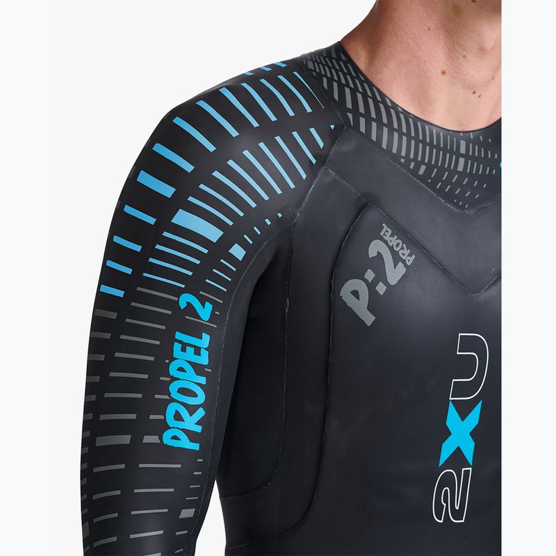 Pianka triathlonowa męska 2XU Propel:2 5 mm black/aloha 3