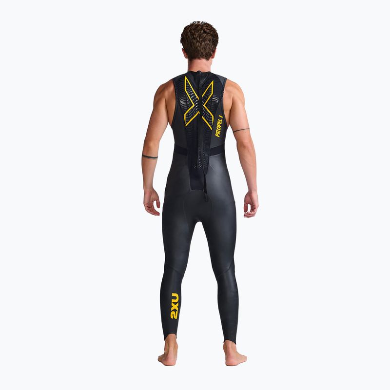 Pianka triathlonowa męska 2XU Propel:1 Sleeveless 5 mm black/ambition 2