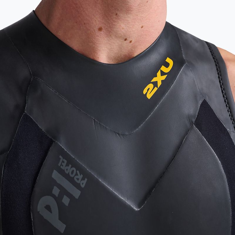Pianka triathlonowa męska 2XU Propel:1 Sleeveless 5 mm black/ambition 3