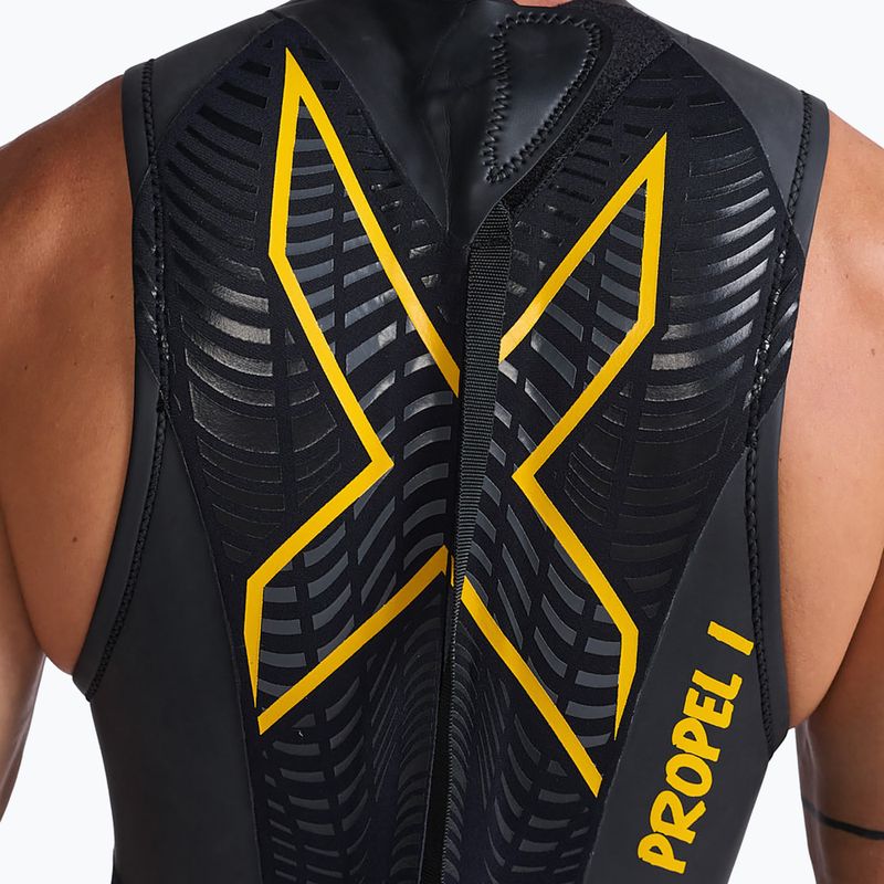 Pianka triathlonowa męska 2XU Propel:1 Sleeveless 5 mm black/ambition 4
