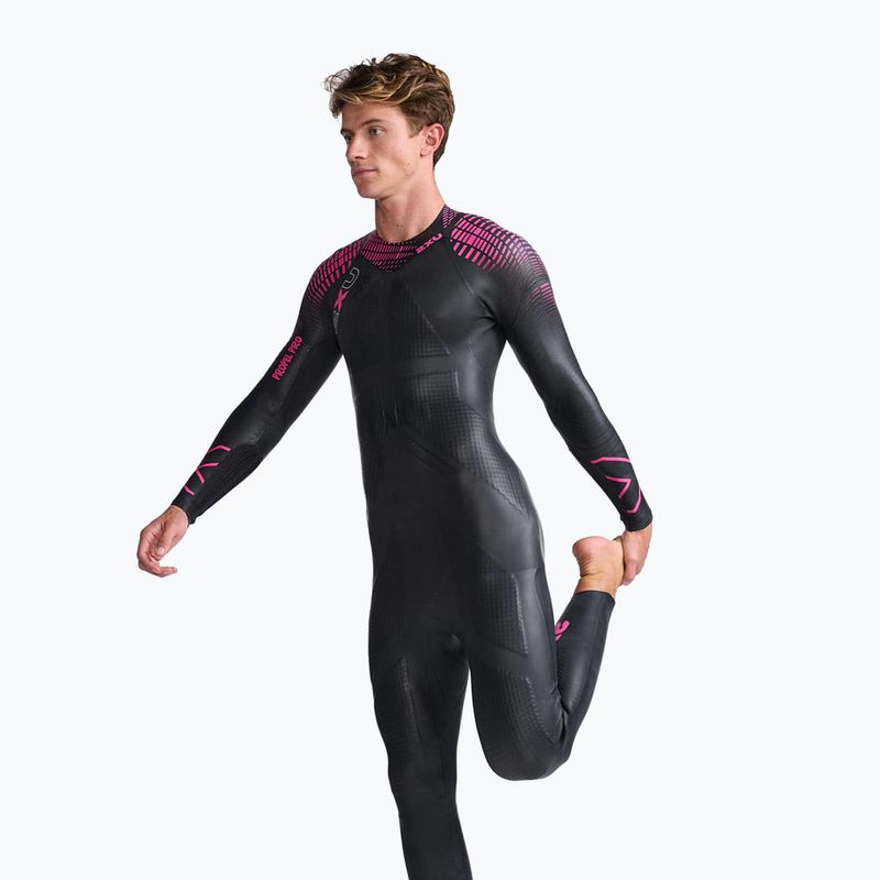 Pianka triathlonowa męska 2XU Propel PRO 3 mm black/punk pink 4