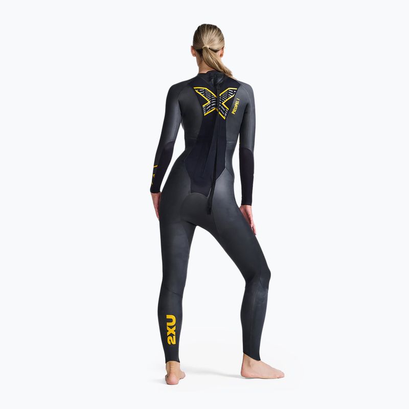Pianka triathlonowa damska 2XU Propel:1 5 mm black/ambition WW4994C 2