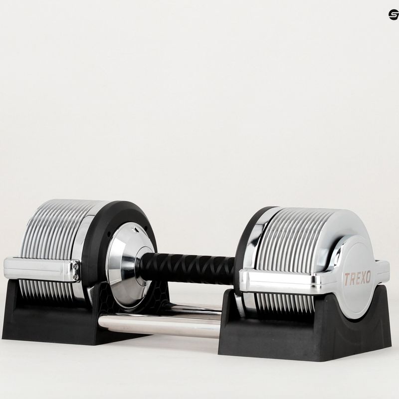 Hantel regulowany TREXO TRX-AD32C 3-32 kg srebrny 16