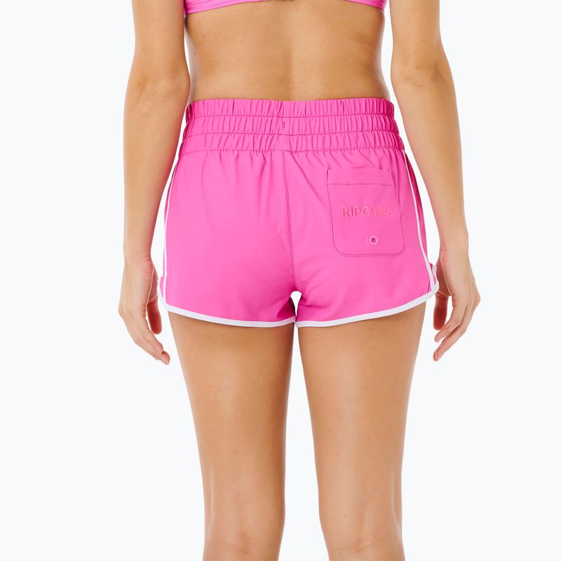 Szorty kąpielowe damskie Rip Curl High Waist Retro Volley 3" super pink 3