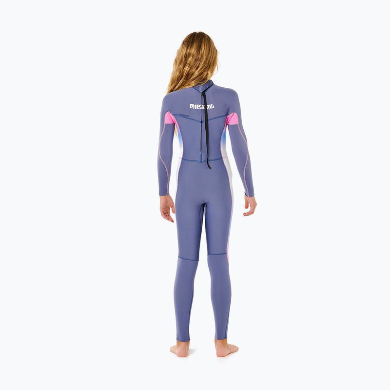 Pianka do pływania dziecięca Rip Curl Dawn Patrol 3/2 mm Back Zip grey/blue 2