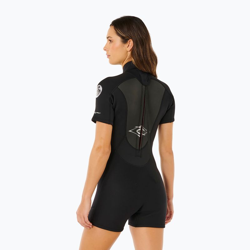 Pianka do pływania damska Rip Curl Omega 2/2 mm Back Zip Springsuit black 3