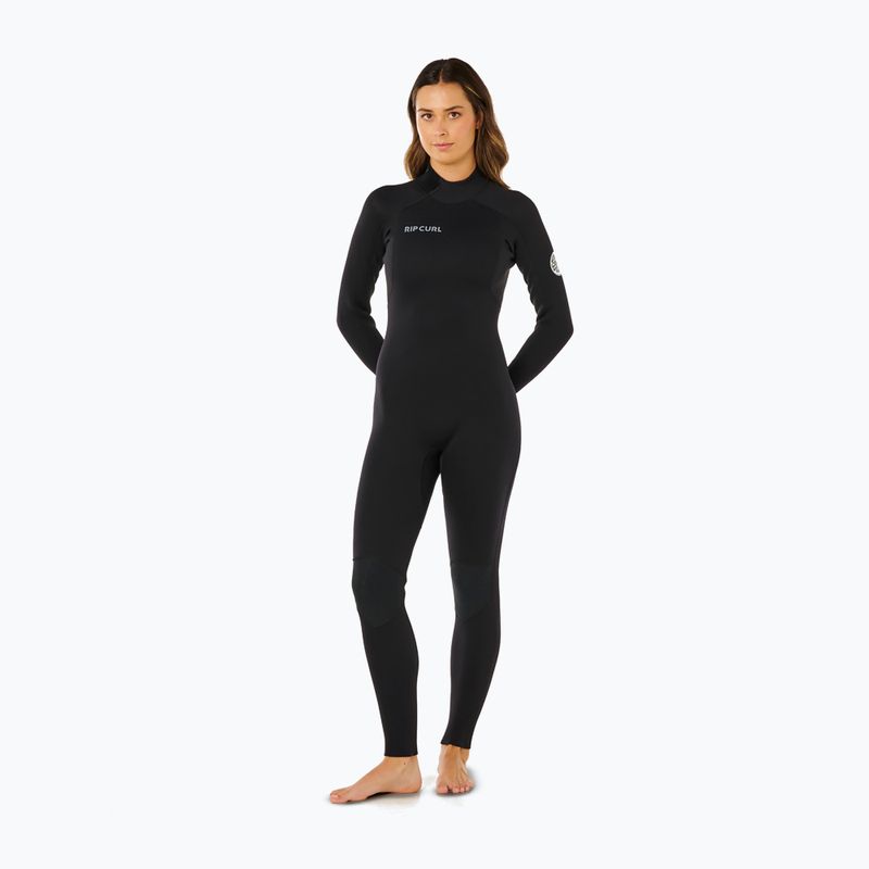 Pianka do pływania damska Rip Curl Trad 4/3 mm Back Zip black 4