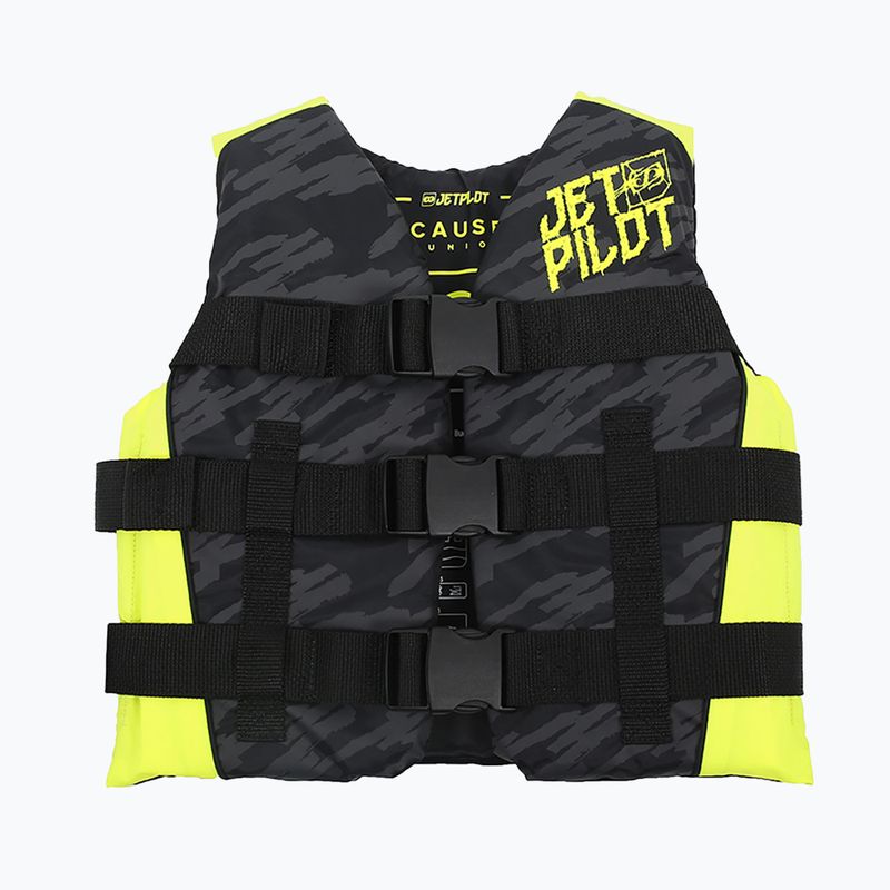 Kamizelka asekuracyjna dziecięca Jetpilot Cause Teen Neo Vest black/yellow