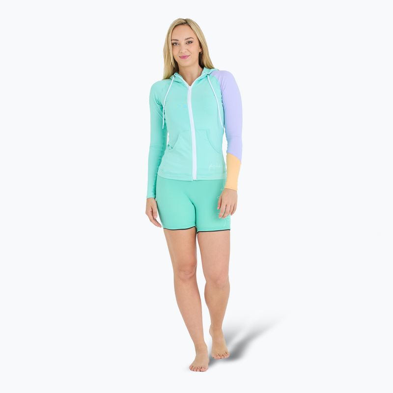 Bluza UV damska Jetpilot Pacer Hooded Rashie teal 2