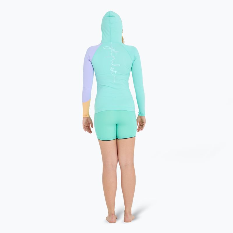 Bluza UV damska Jetpilot Pacer Hooded Rashie teal 3