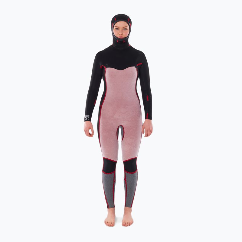 Pianka do pływania damska Rip Curl Dawn Patrol 5/4mm Chest Zip Hooded black 3