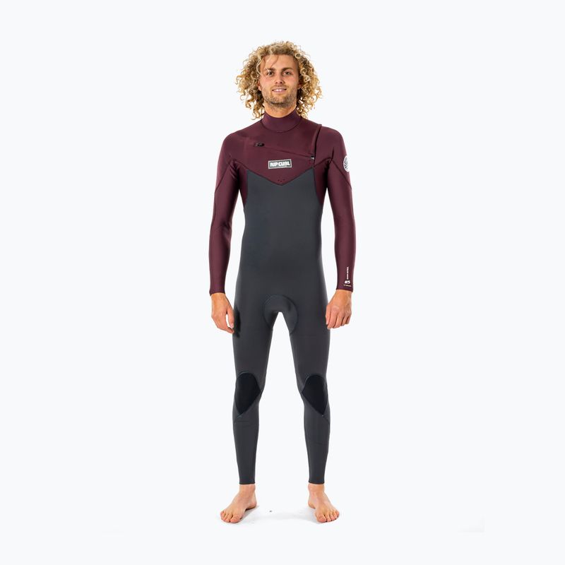 Pianka do pływania męska Rip Curl Dawn Patrol 4/3 mm Chest Zip wine 3