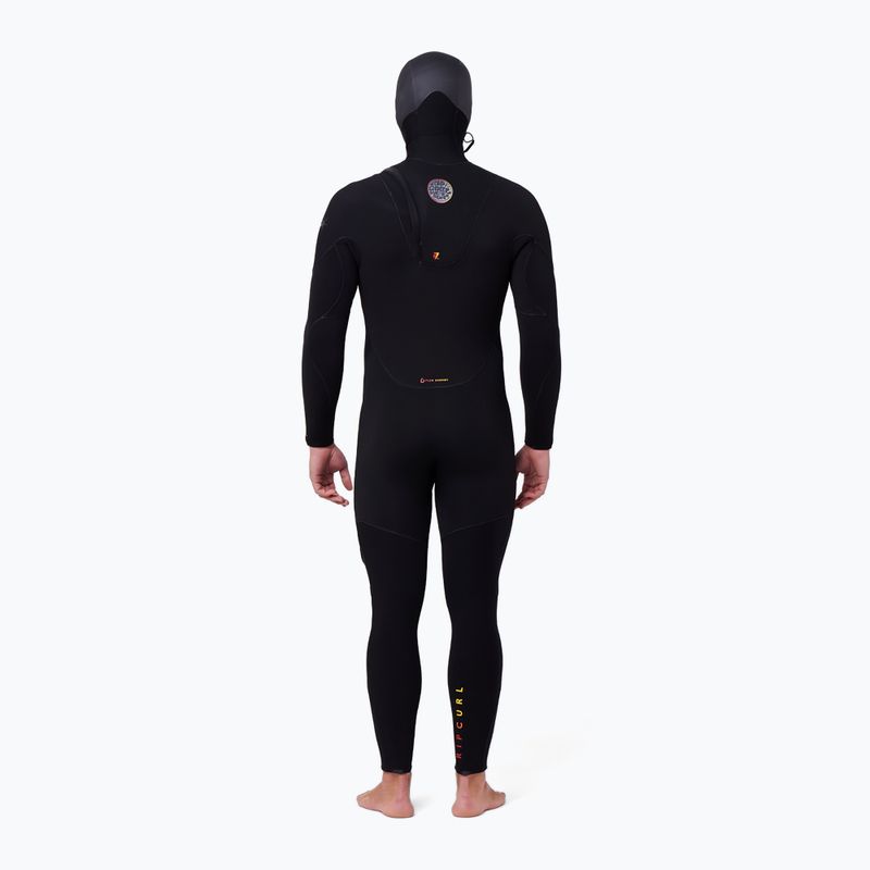 Pianka do pływania męska Rip Curl Flashbomb Heatseeker 5/4mm Hooded Zip Free black 2