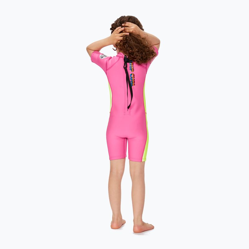 Pianka do pływania dziecięca Rip Curl Groms Omega 1,5 mm Back Zip Springsuit pink 2