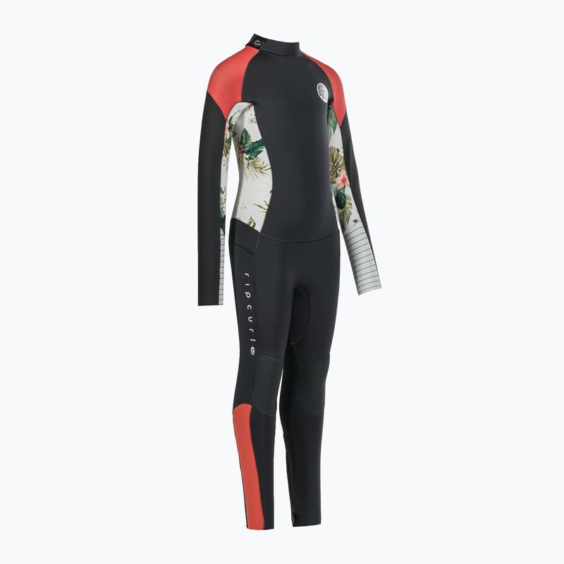 Pianka do pływania dziecięca Rip Curl Dawn Patrol 3/2 mm E-Stitch Back Zip charcoal