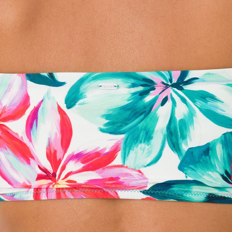 Góra od stroju kąpielowego Rip Curl Bliss Bloom Geo Bandeau Revo Bikini optical white 5