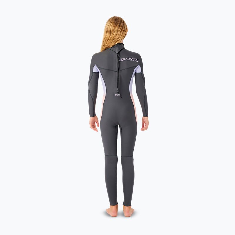 Pianka do pływania dziecięca Rip Curl Dawn Patrol Back Zip 4/3mm GB Jr charcoal grey 2
