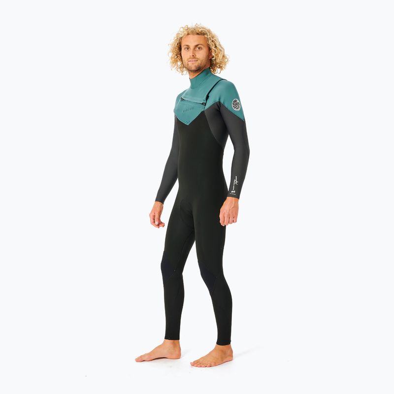 Pianka do pływania męska Rip Curl Dawn Patrol Performance 4/3 mm Chest Zip muted green