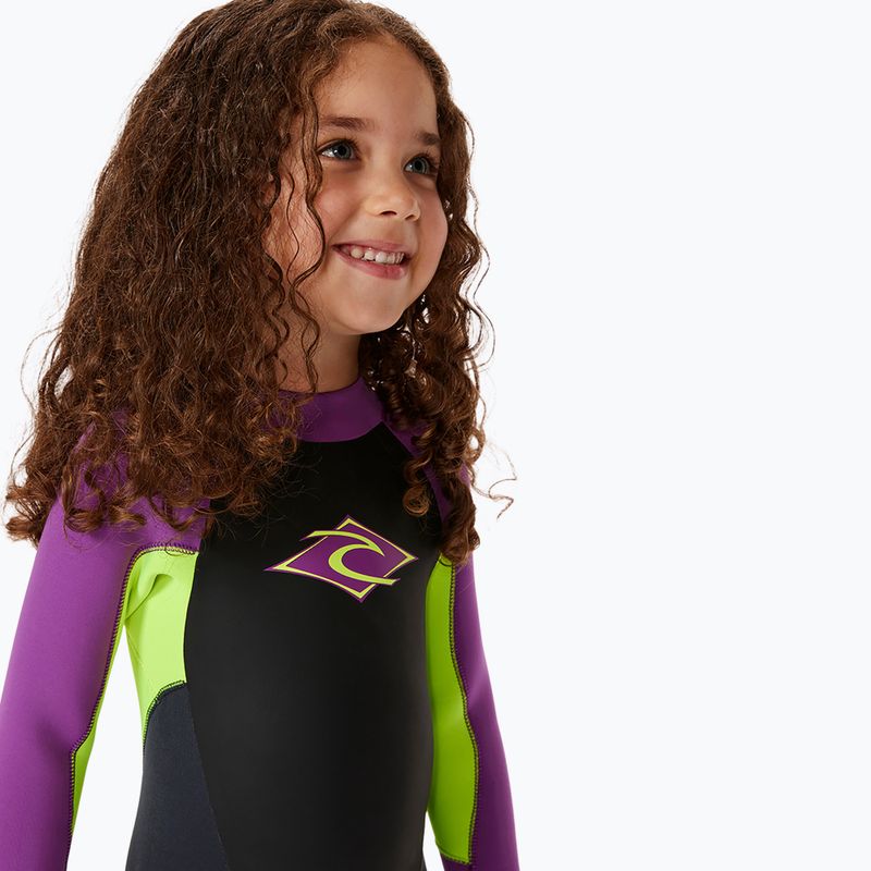 Pianka do pływania dziecięca Rip Curl Groms Omega 3/2 mm Back Zip purple 3