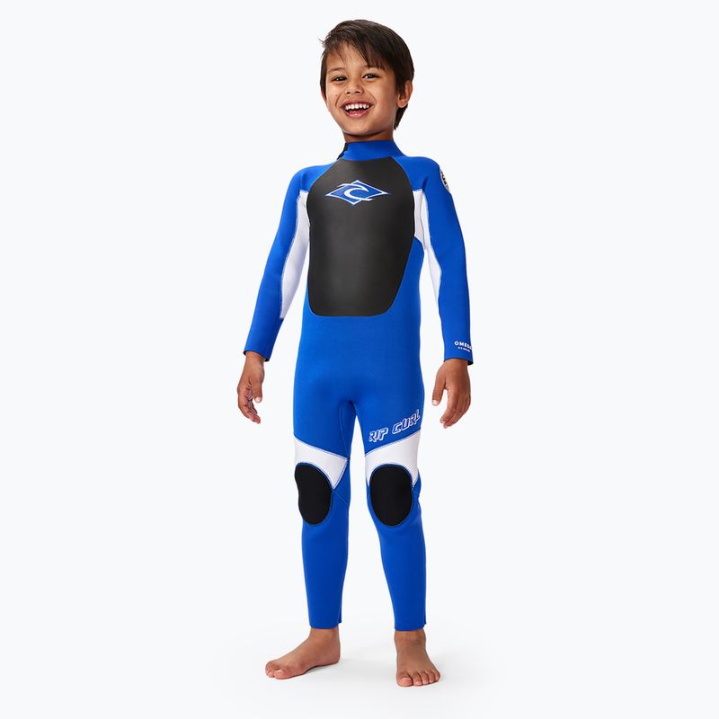 Pianka do pływania dziecięca Rip Curl Groms Omega 3/2 mm Back Zip blue