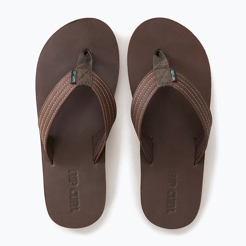 Japonki męskie Rip Curl Revival Leather Open Toe brown 12