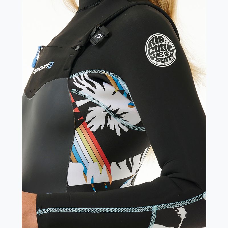 Pianka do pływania damska Rip Curl Dawn Patrol 3/2 mm Chest Zip black/black/multi 6