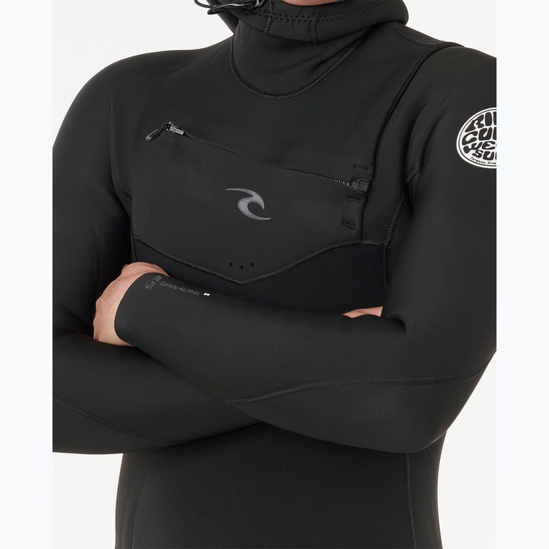 Pianka do pływania męska Rip Curl Dawn Patrol Cz Hood 5/4 mm black 5