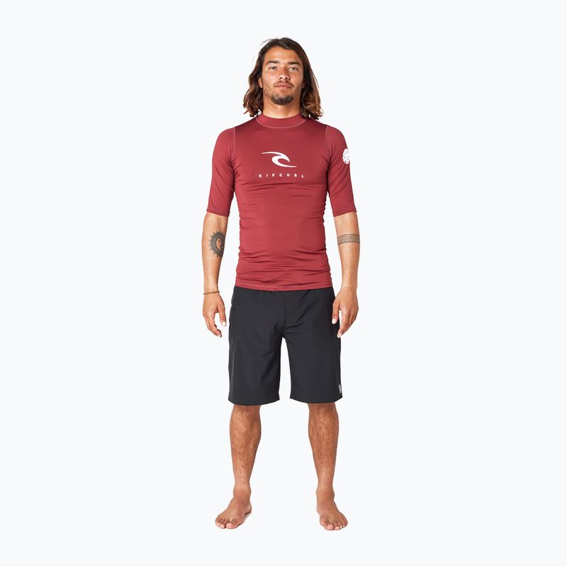 Koszulka do pływania męska Rip Curl Corps maroon 4