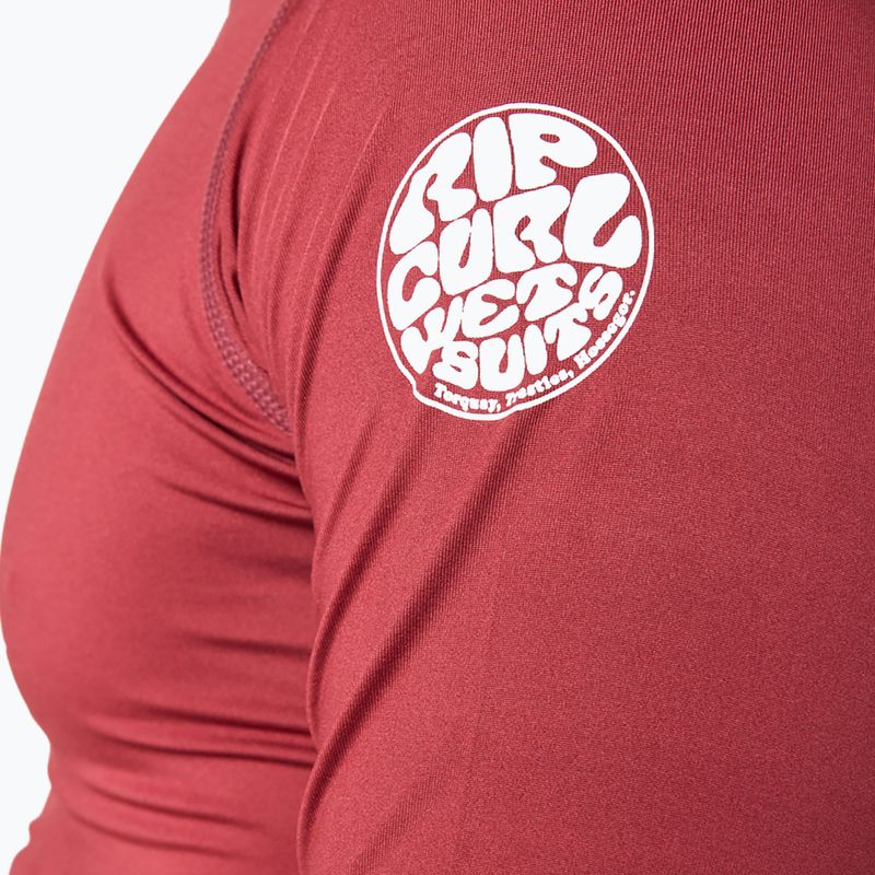Koszulka do pływania męska Rip Curl Corps maroon 5